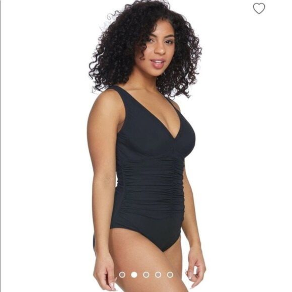 Contours Keepsake Solitaire V-Neck One Piece Swimsuit Sz 8/ 32C - Picture 5 of 16